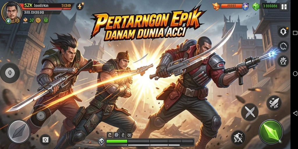 Tangkapan layar gameplay 5ZK yang menampilkan aksi intens.