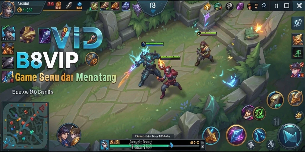 Tampilan pertarungan seru dalam gameplay B8VIP.