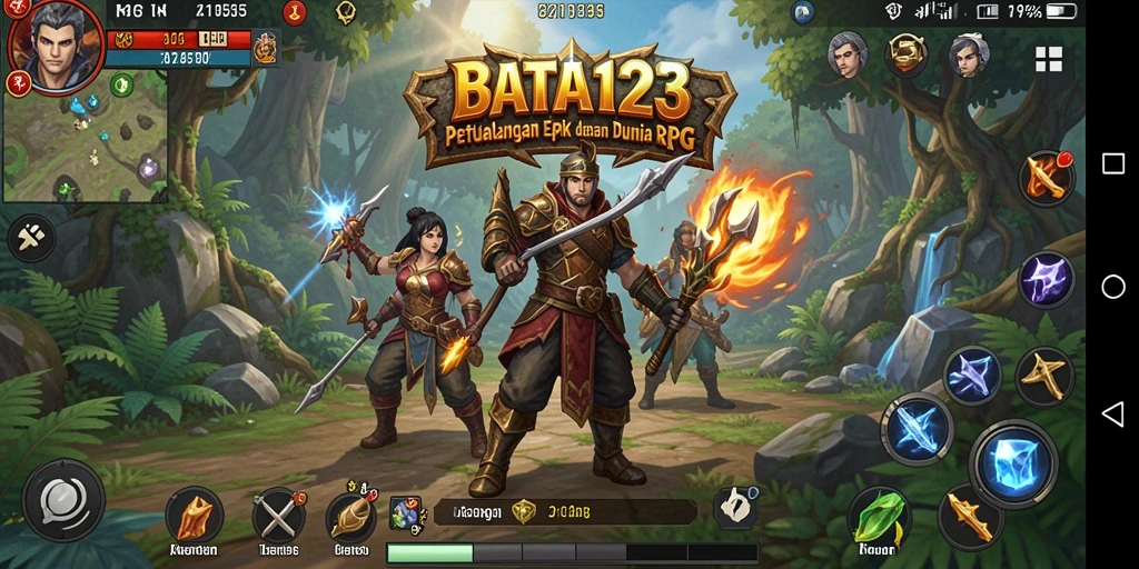 Screenshot gameplay BATA123 menampilkan pertarungan epik dan eksplorasi yang menakjubkan.