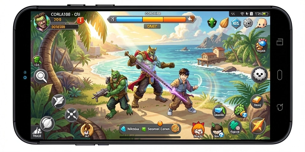 Screeshot gameplay menampilkan keseruan dan warna-warni <strong>CORLA188</strong>.