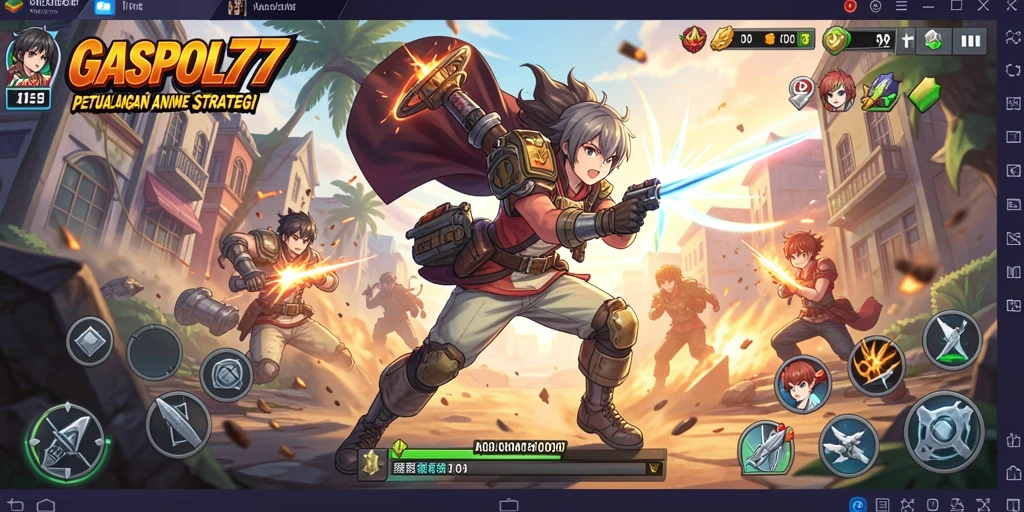 Tampilan gameplay GASPOL77 dengan karakter Anime yang dinamis.