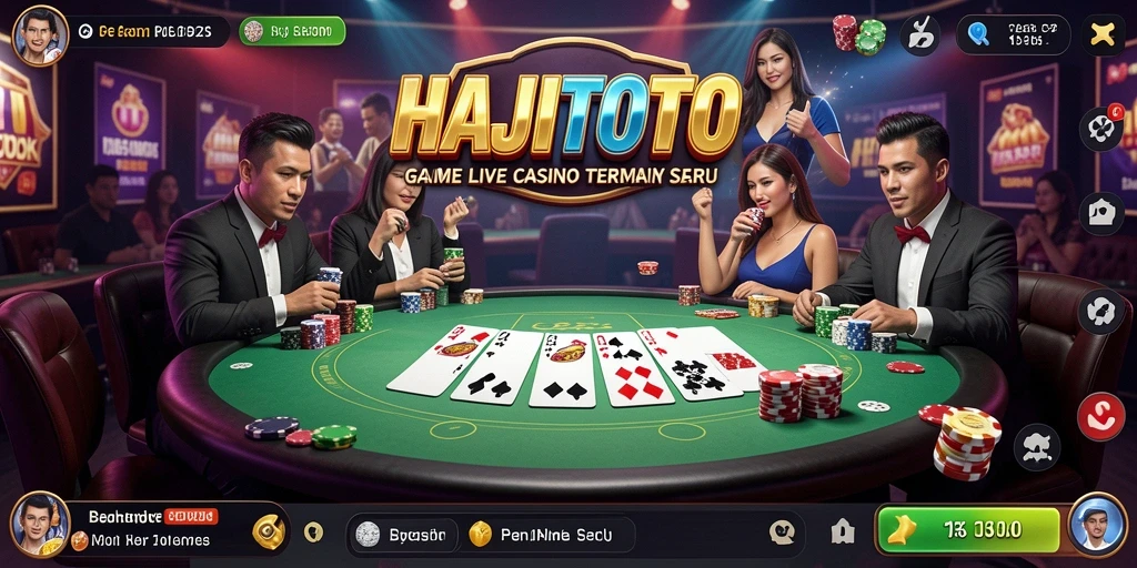 Screenshot gameplay Live Casino HAJITOTO yang mendebarkan.