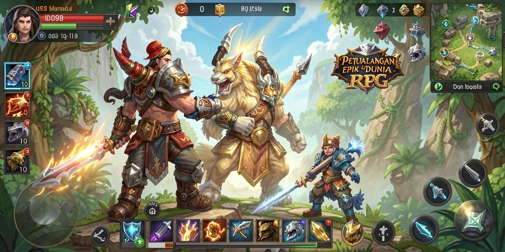 Gameplay <strong>ID098</strong> yang mengasyikkan dengan pertempuran seru dan eksplorasi dunia.