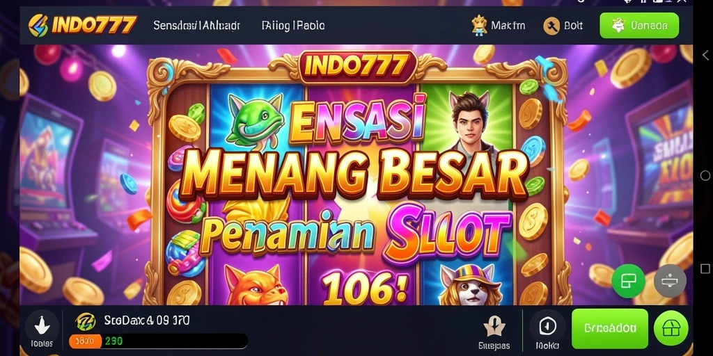 Tampilan gameplay Slot INDO777 yang memukau dan penuh warna.