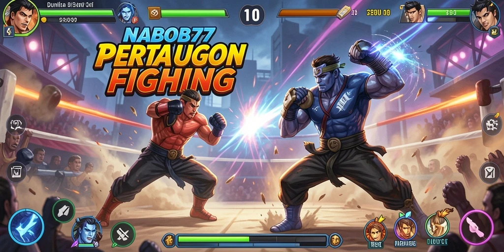 Tampilan Gameplay NABOB77 dengan pertarungan epik yang mendebarkan.