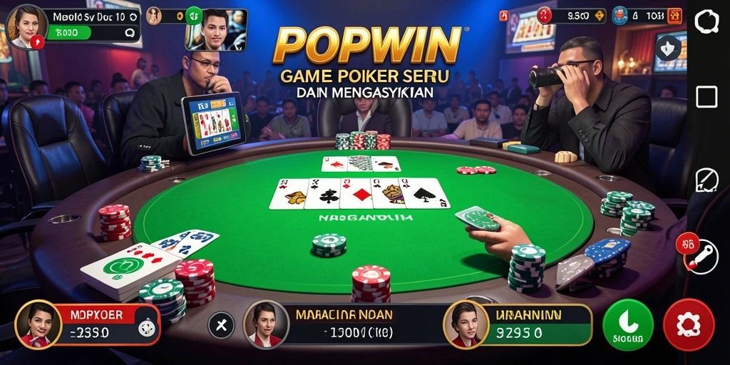 Tampilan gameplay Poker yang menarik di POPWIN.