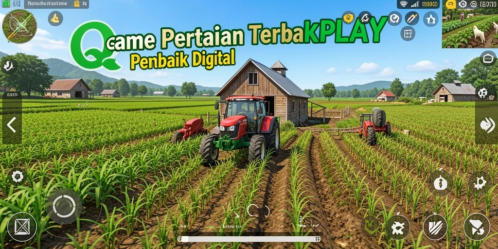 Screenshot gameplay QUARKPLAY menampilkan aktivitas bertani yang interaktif dan menyenangkan.