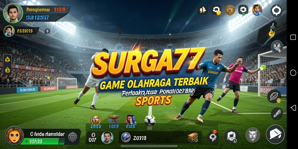 Tangkapan layar gameplay SURGA77 menampilkan aksi seru dalam pertandingan olahraga.
