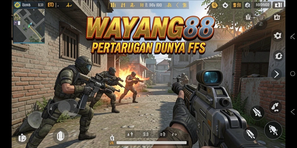 Gameplay intens dalam <strong>WAYANG88</strong> dengan aksi tembak-menembak yang seru.
