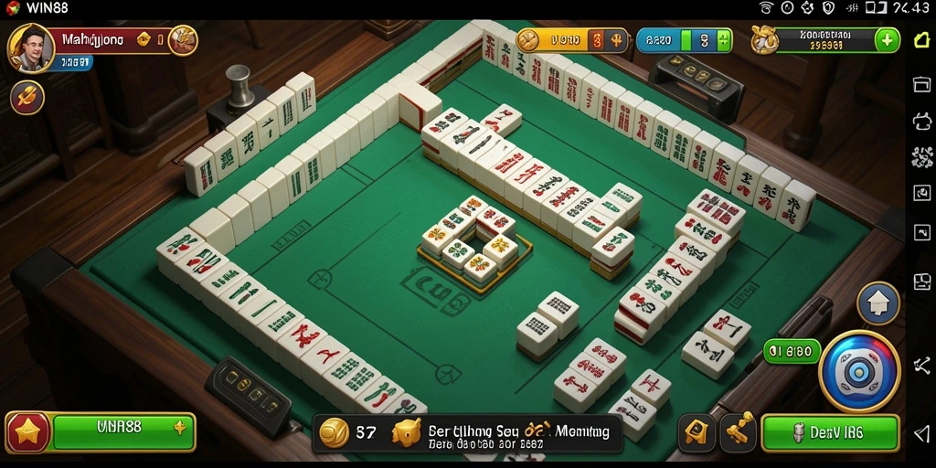 Screenshot gameplay WIN88 menampilkan tantangan menarik dalam permainan Mahjong.