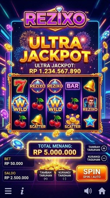Tampilan antarmuka pengguna rezixo yang sederhana dan menarik.